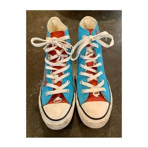 Custom hand-painted Converse high tops.  SOLD